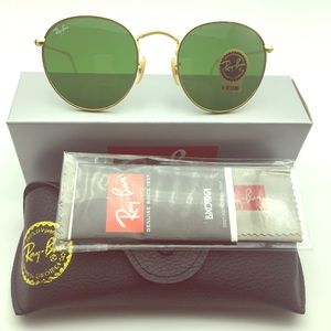 Ray-ban 3447 001 Gold-green sunglasses MEN